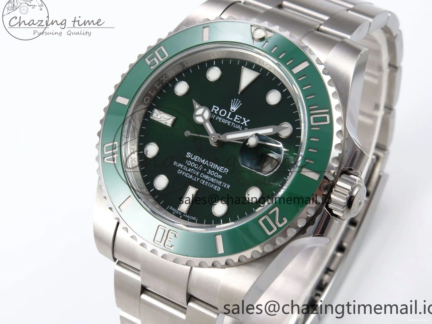 1222 Premium Submariner 116610 LV 40mm RF 1:1 Best Edition Green Ceramic on SS 904L Bracelet Steel VR 1014